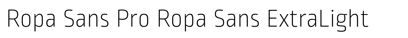 Ropa Sans Pro Ropa Sans ExtraLight